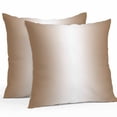 thumbnail image 1 of Ombre Outdoor Pillow Covers Pack of 2 Brown and White Gradient Waterproof Throw Pillow Covers Decorative Cushion Cases for Patio Garden Tent Balcony Couch 16x16 inch, 1 of 8