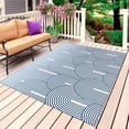 thumbnail image 1 of Ombre Outdoor Rug 5x7 Ft, Non Slip Washable Area Rug, Farmhouse Stripes Modern Abstract Art Patio Rugs Carpet Runner, Large Floor Mat for Indoor/Outdoor Deck Porch Camping, 1 of 8