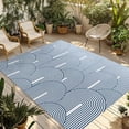 thumbnail image 1 of Ombre Outdoor Rug for Patio/Deck/Porch, Non-Slip Large Area Rug 4 x 6 Ft, Farmhouse Stripes Modern Abstract Art Indoor Outdoor Rugs Washable Area Rugs, Reversible Camping Rug Carpet Runner, 1 of 8