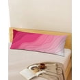 thumbnail image 1 of Ombre Pink Body Throw Pillow Cover Case, Couch Sofa Bed Pillowcase, Soft Decorative Pillow Protector, Valentines Day Abstract Modern Geometric 20x54Inch Long Reversible Pillow Shams with Zipper, 1 of 6
