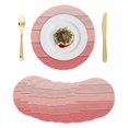 thumbnail image 1 of Ombre Pink Wooden Grain Round 13 Inch Placemats Set of 8, Farmhouse Vintage Chic Textured HeatResistant Non Slip Place Mats for Dining Table, Wipeable Braided Kitchen Table Mats for Housewarming, 1 of 9
