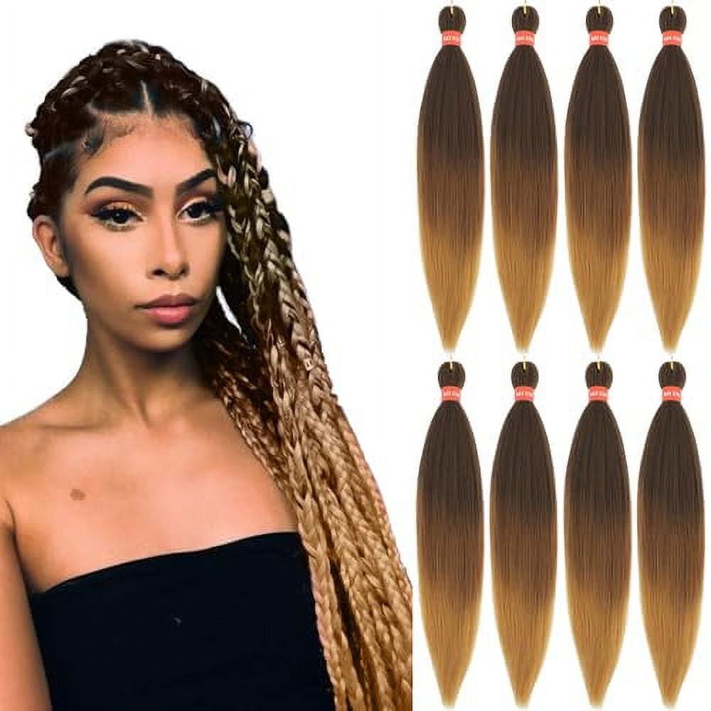 Ombre Prestretched Braiding Hair,Silky Braid Hair Extensions, Itch