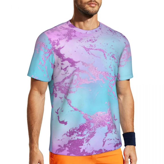 Ombre Print Gym T-Shirt Summer Abstract Girly Funny T-Shirts Popular Tee Shirt For Male