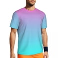 thumbnail image 1 of Ombre Print Gym T-Shirt Summer Abstract Girly Funny T-Shirts Popular Tee Shirt For Male, 1 of 4