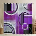 thumbnail image 1 of Ombre Purple Grey Curtains, Oil Painting Circles Blackout Curtains Bedroom Decor,Modern Geometric Stripes Lines Window Curtains Drapes,Abstract Grunge Artwork Darkening Curtains 42"X84", 1 of 6