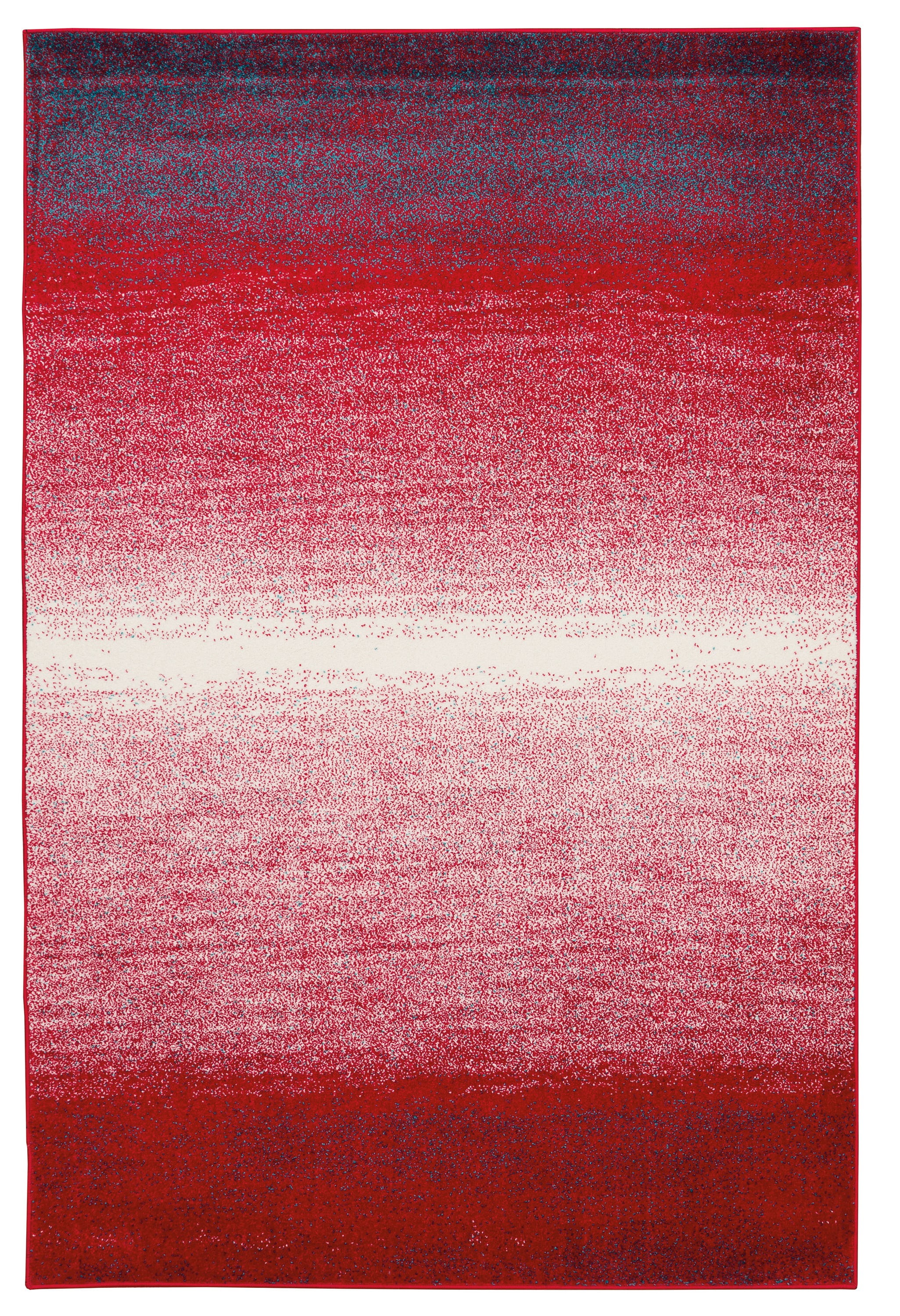 Ombre Red Area Rug 5 x 76" Modern Indoor Carpet Machine Made Gradient Design