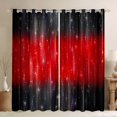 thumbnail image 1 of Ombre Red Black Curtains & Drapes Gradient Black and Red Curtains,Abstract Neon Lights 30%-50% Blackout Curtains Twinkle Stars Living Room Curtains,Modern Aesthetic Art Window Curtains, 1 of 5