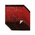 thumbnail image 1 of Ombre Red Geometric Cloth Napkins Set of 8 Reusable Dinner Napkins, Modern Abstract Art Cocktail Napkin Washable Table Napkins for Wedding/Holiday Party/Baby Shower 20"x20", 1 of 7