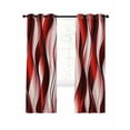 thumbnail image 1 of Ombre Red Lines Blackout Curtains 90 Inches Length, Abstract Water Ripple Gradient Color Window Treatment Thermal Insulated Drapes for Bedroom Living Room 2 Panels 104x90 Inches, 1 of 8