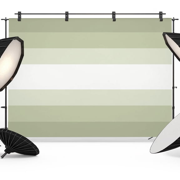 Ombre Sage Green Stripes Backdrops for Photography, Minimalist Stripe Modern Gradient Fabric Photo Background Sturdy Studio Props for Photo Studio, Video Recording, Booth & Photoshoot 7x5ft