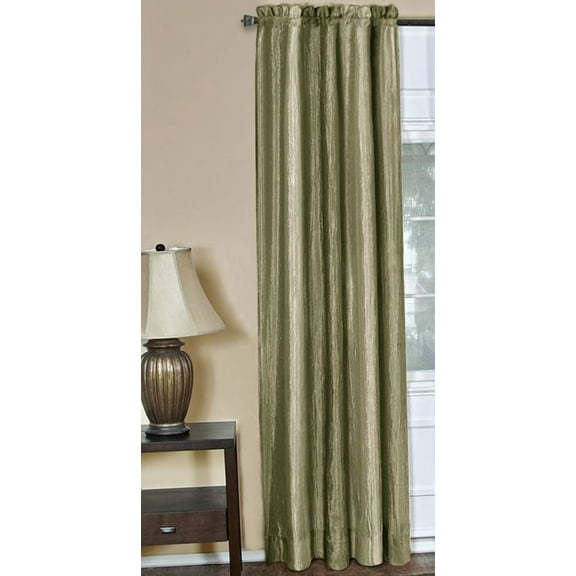Ombre Sage Striped Modern Window Curtain Panel: 50" x 84", Rod Pocket Panel