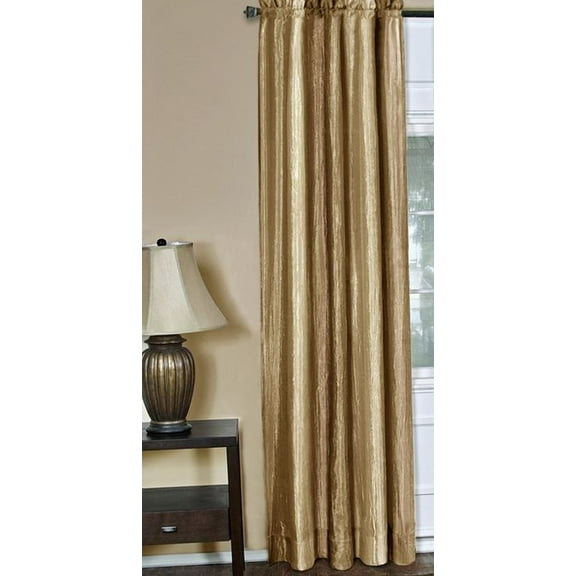Ombre Sandstone Striped Modern Window Curtain Panel: 50" x 84", Rod Pocket Panel