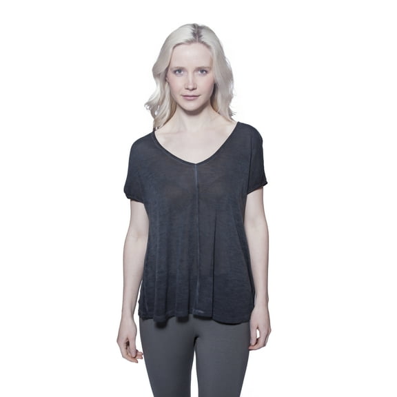 Ombre Short Sleeve U  Neck Cropped Tee