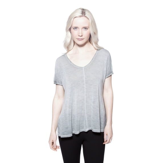 Ombre Short Sleeve U Neck Cropped Tee