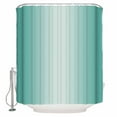 thumbnail image 1 of Ombre Shower Curtain, 66" x 72", Teal Green Gradient Waterproof Bathroom Curtain Washable Shower Curtain Set with 12 Hooks, 1 of 6