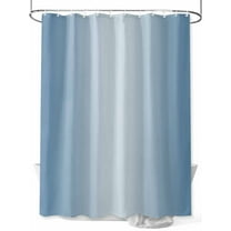 Ombre Shower Curtain, Haze Blue Gradient Waterproof Shower Curtain Set with 12 Hooks Lightweight Washable Fabric Shower Curtains for Bathroom 36x72 Inches