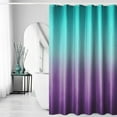 thumbnail image 1 of Ombre Shower Curtain, Teal Purple Gradient Fabric Shower Curtain, Waffle Weave Textured Bathroom Curtains Shower Set with Hooks, Water Repellent and Machine Washable, 72 x 72, 1 of 6