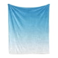 thumbnail image 1 of Ombre Soft Flannel Fleece Blanket, Skyscapee in the Spring View Tropical Blue Inspired Vivid Colored Modern Design Print, Cozy Plush for Indoor and Outdoor Use, 60" x 80", Blue White, by Ambesonne, 1 of 6