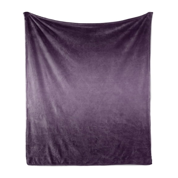 Ombre Soft Flannel Fleece Throw Blanket, Hollywood Theater Inspired Vintage Digital Purple Colored Modern Design Artwork Print, Cozy Plush for Indoor and Outdoor Use, 60" x 80", Purple, by Ambesonne