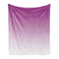thumbnail image 1 of Ombre Soft Flannel Fleece Throw Blanket, Romantic Violet Flowers Inspired Contour Style Modern Digital Design Art Print, Cozy Plush for Indoor and Outdoor Use, 50" x 70", Violet Purple, by Ambesonne, 1 of 6