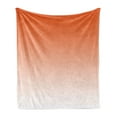 thumbnail image 1 of Ombre Soft Flannel Fleece Throw Blanket, Scorching Sunset in the Hot Desert Inspired Dusk Orange Ombre Digital Art Design Print, Cozy Plush for Indoor and Outdoor Use, 50" x 60", Orange, by Ambesonne, 1 of 6