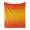 thumbnail image 1 of Ombre Soft Flannel Fleece Throw Blanket, Tropical Sunset Seasons of the Year Inspired Summer Themed Design Modern, Cozy Plush for Indoor and Outdoor Use, 50" x 70", Orange Yellow, by Ambesonne, 1 of 6