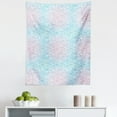 thumbnail image 1 of Ombre Tapestry, Repeating Desing Grunge Effect Waves Swirling Lines Ocean Inspired Curlicue, Fabric Wall Hanging Decor for Bedroom Living Room Dorm, 5 Sizes, Blue Lavender Pink, by Ambesonne, 1 of 1