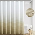 thumbnail image 1 of Ombre Taupe Shower Curtain Fabric Shower Curtain Coastal Beach Ocean Wave Bathroom Shower Curtain Gradual Color Design Nautical Waterproof Hooks Included 72x72 inches 1 Panel, 1 of 6