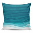 thumbnail image 1 of Ombre Teal Waves Pillow Covers 18x18 Inch Decorative Throw Pillow Cover, Abstract Art Gradient Modern Sofa Pillowcases Accent Cushion Case Home Decor Bedroom Living Room, 1 of 6