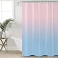 thumbnail image 1 of Ombre Texture Shower Curtain for Bathroom, Gradient Pink to Baby Blue Bath Curtain, Gradient Color Shower Curtain with Hooks Polyester Waterproof Home Bathtub Decor, 36 x 72 Inch, 1 of 6