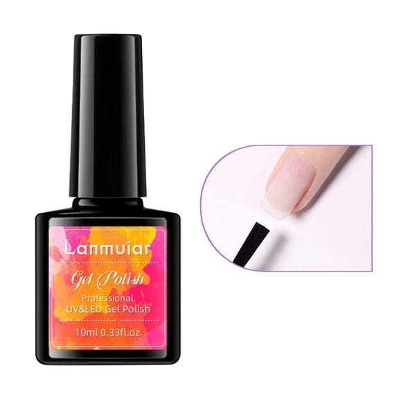 Ombre Thermal Gel Nail Polish, Lm160-Ad Primer - Temperature Color Changing Gel Nail Polish with Glitter, Pink Purple, Soak off Long Lasting Manicure Kit, 10Ml, Nail Polish Easter Makeup Organizers