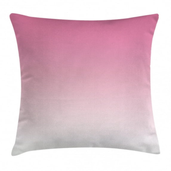 Ombre Throw Pillow Cushion Cover, Decorative Square Accent Pillow Case, 16 X 16 Inches, Light Pink, by Ambesonne