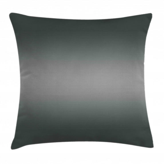 Ombre Throw Pillow Cushion Cover, Fume Fog Dark Smoke Metal Theme Inspired Dark Gray Colored Modern Design Artprint, Decorative Square Accent Pillow Case, 24 X 24 Inches, Dark Grey, by Ambesonne