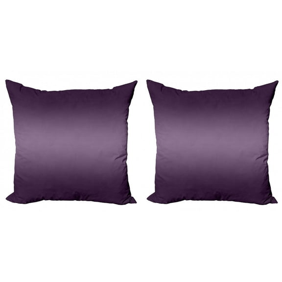 Ambesonne Ombre Throw Pillow Cover 2 Pack, Modern Hollywood, 18", Purple