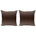thumbnail image 1 of Ambesonne Ombre Throw Pillow Cover 2 Pack, Muddy Nature Themed Art, 20", Brown, 1 of 2