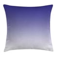 thumbnail image 1 of Ombre Throw Pillow Cushion Cover, Twilight in the Morning Inspired Color Ombre Design Digital Print Room Decorations, Decorative Square Accent Pillow Case, 24 X 24 Inches, Indigo White, by Ambesonne, 1 of 2