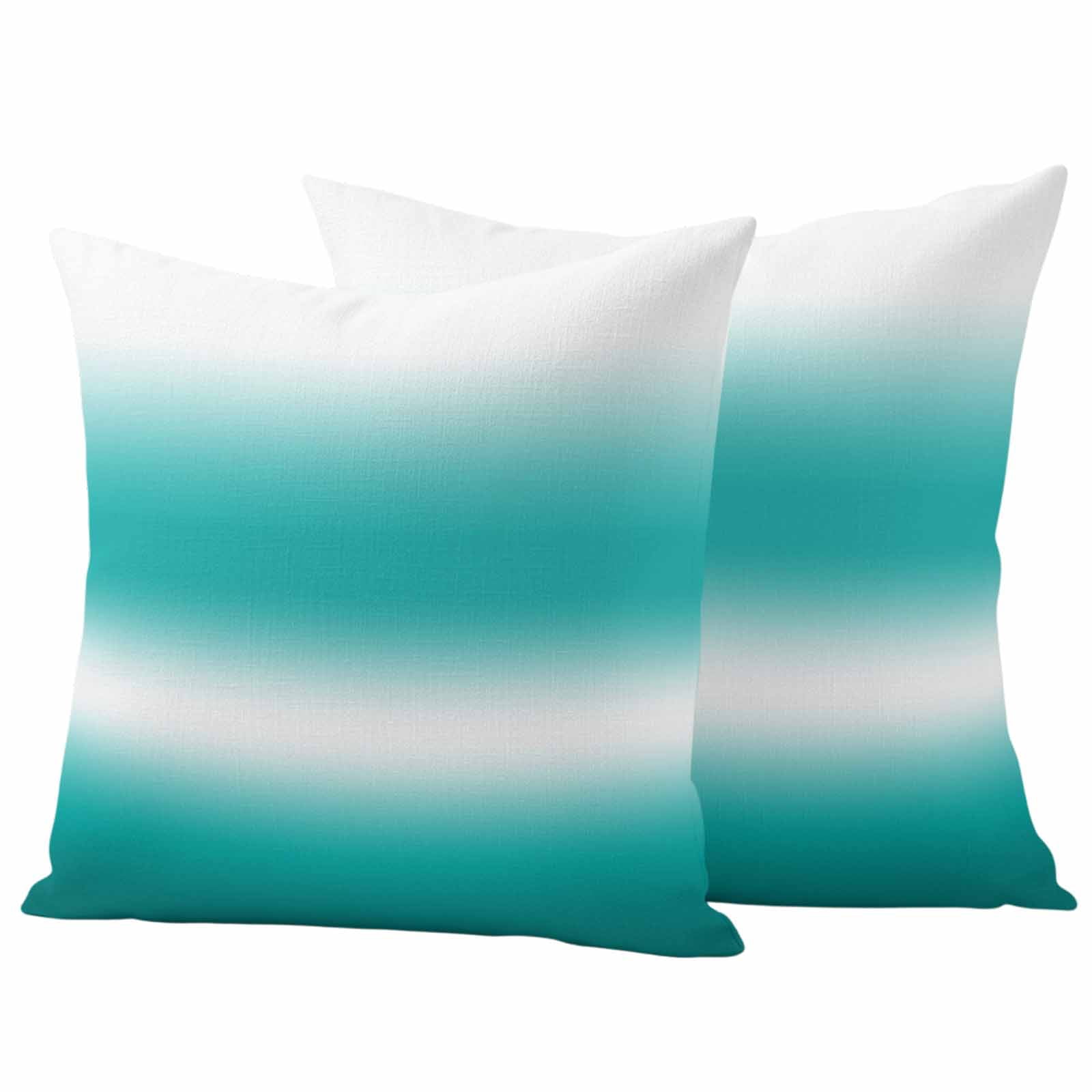 Ombre Turquoise Outdoor Waterproof Pillow Covers, Modern Abstract Art ...