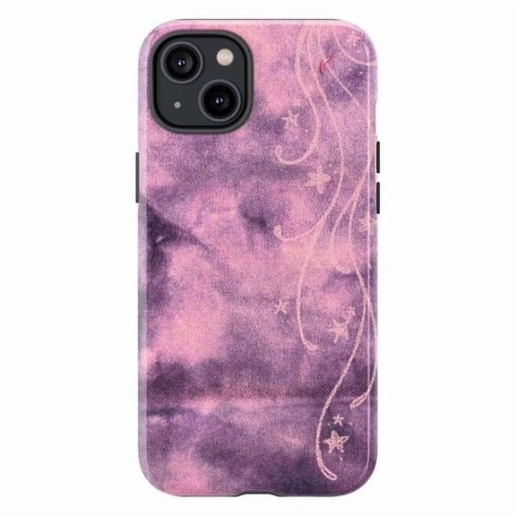 Ombre Watercolor Phone Case, Soft Pastel Pink Purple Swirl Design for iPhone 17 16 15 14 13 12 11 Pro Max Plus Mini