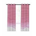 thumbnail image 1 of Ombre Waves Blackout Curtains, Light Blocking Print Window Curtains, Abstract Art Gradient Pink Modern Thermal Insulated Window Drapes for Living Room Kitchen Cafe 2 Panels, 104"W x 72"L, 1 of 9