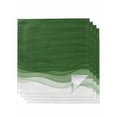 thumbnail image 1 of Ombre Waves Cloth Napkins Set of 4 Reusable Dinner Napkins, Abstract Art Gradient Sage Green Modern Cocktail Napkin Washable Table Napkins for Wedding/Holiday Party/Baby Shower 20"x20", 1 of 7