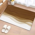 thumbnail image 1 of Ombre Waves Entryway Rug 2'x3'&nbsp; Non Slip Front Door Mats, Abstract Art Gradient Brown Modern Entrance Rugs Indoor Outdoor Carpet, Washable Floor Mats Small Area Rug for Bedroom Kitchen, 1 of 8