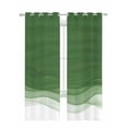thumbnail image 1 of Ombre Waves Sheer Curtains 84 Inch Length 2 Panels Set for Living Room/Bedroom, Abstract Art Gradient Sage Green Modern Kitchen Curtains Grommet Semi-Sheer Curtains Drapes Window Treatments 52"x84"x2, 1 of 7
