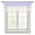 thumbnail image 1 of Ombre White Valance Curtains for Kitchen/Living Room/Bathroom/Bedroom Window, Rod Pocket Small Topper Half Short Window Curtains Voile Sheer Scarf, Romatic Purple Art 60"x18", 1 of 8