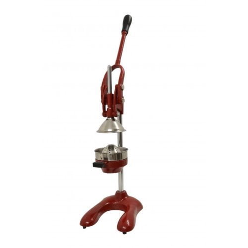 Omcan Cast Iron Red Manual Juicer Extractor, 5" Dia. Cutter Plater, Each (23576)