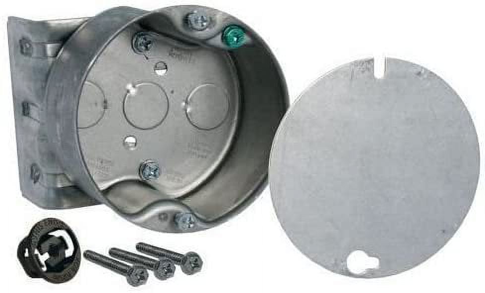 4-inch Round Silver Steel Ceiling Fan Box