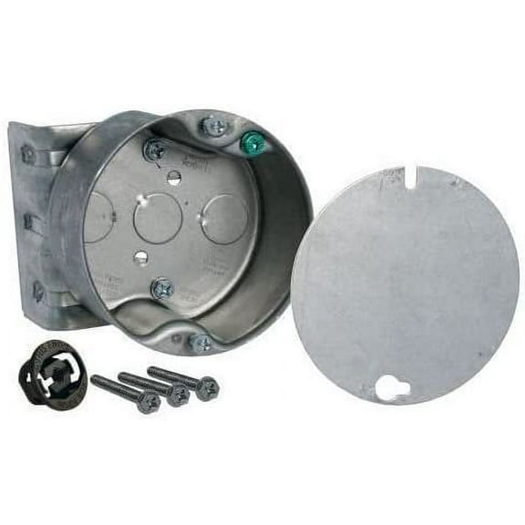 OmconTM Raco 294 Octagon Ceiling Fan Box With "Fa" Bracket, Steel, 4"