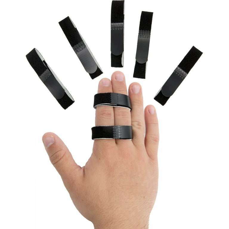 Omeer 5 Pack Buddy Tape Finger Straps with Padded No-Slip Hook and Loop Are  Washable and Reusable 