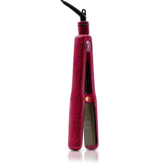 Omega 1.5' TItanium-Plated Hair Straightener - Hot Pink Leopard