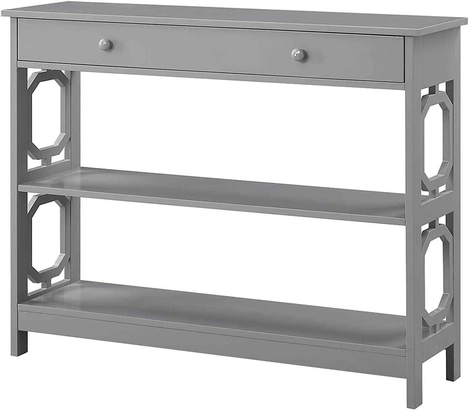 Omega 1 Drawer Console Table, Gray - Walmart.com