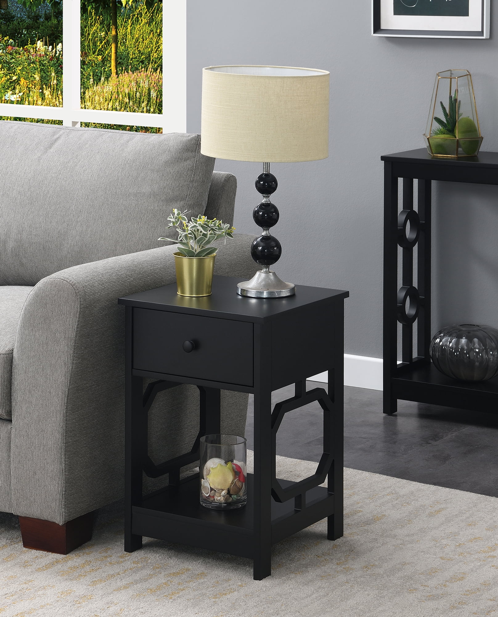 Convenience Concepts Omega 1 Drawer End Table, Multiple Finishes